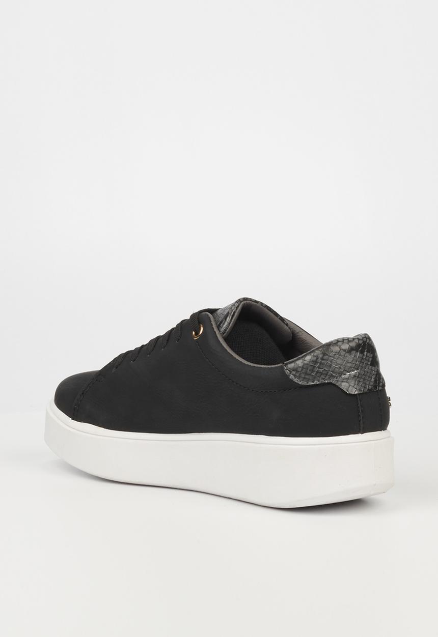 Miss Black - Ted1 flatform sneaker - black 