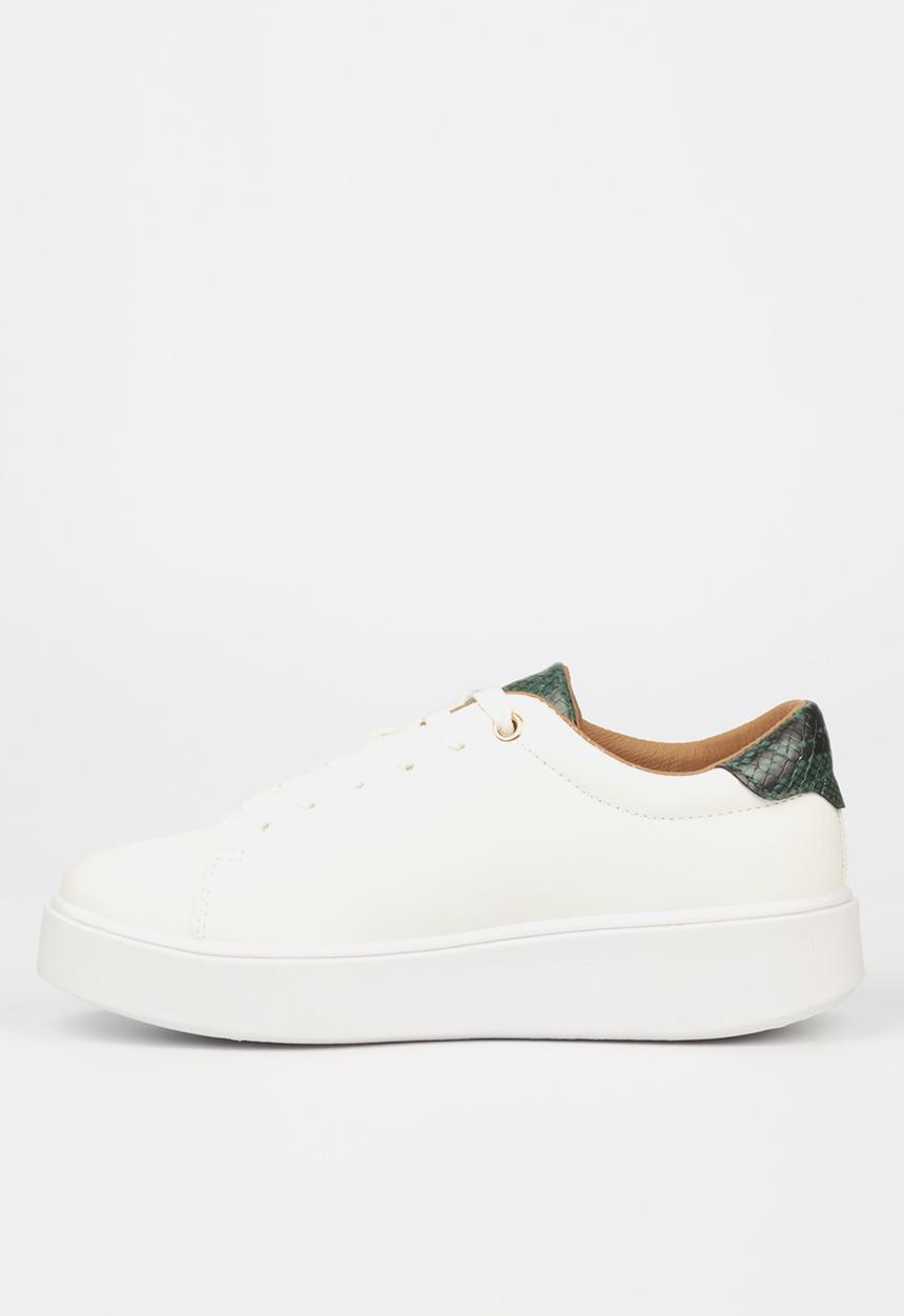 Miss Black - Ted1 flatform sneaker - white