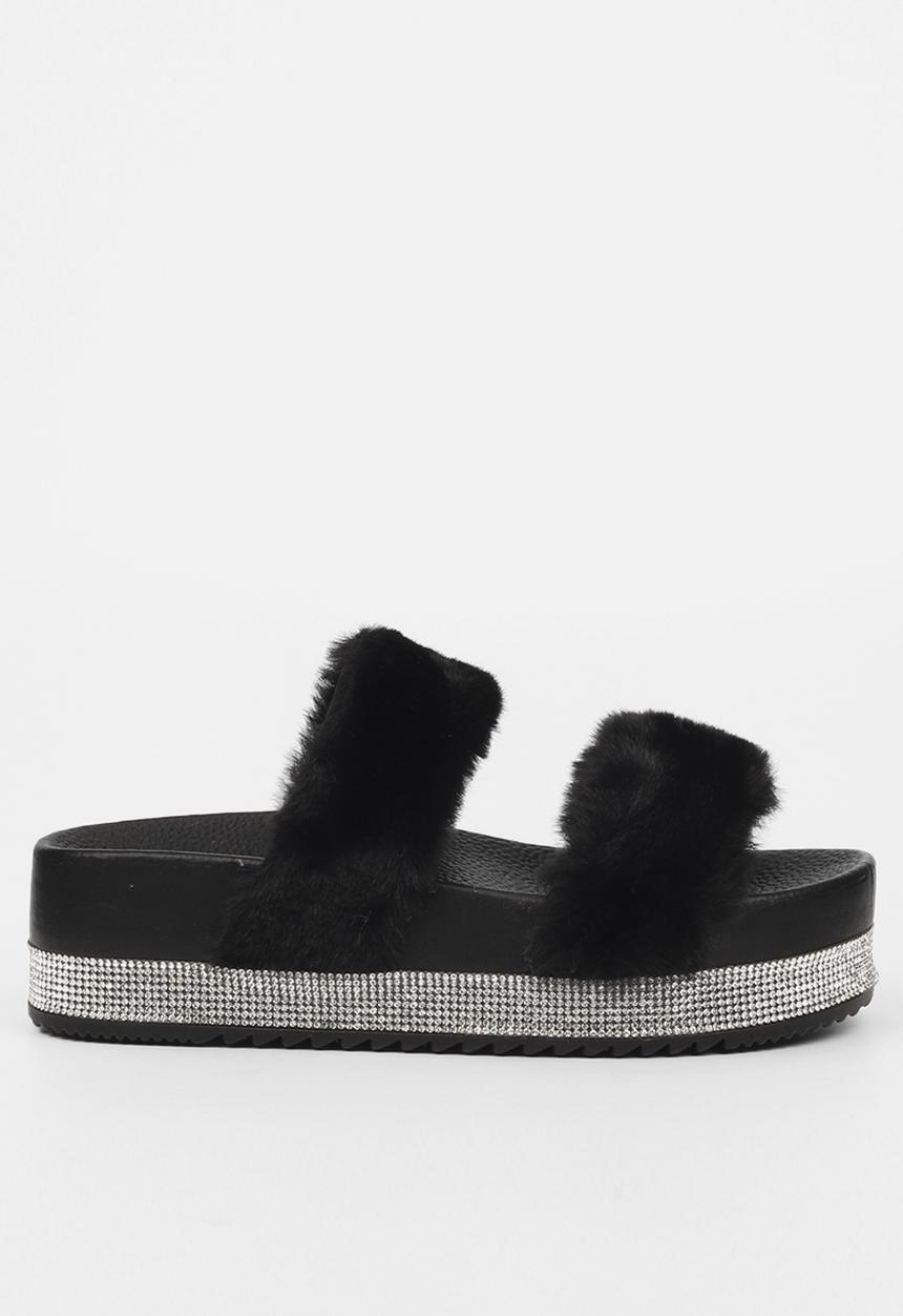 Miss Black - Fairy1 flatform slide - black