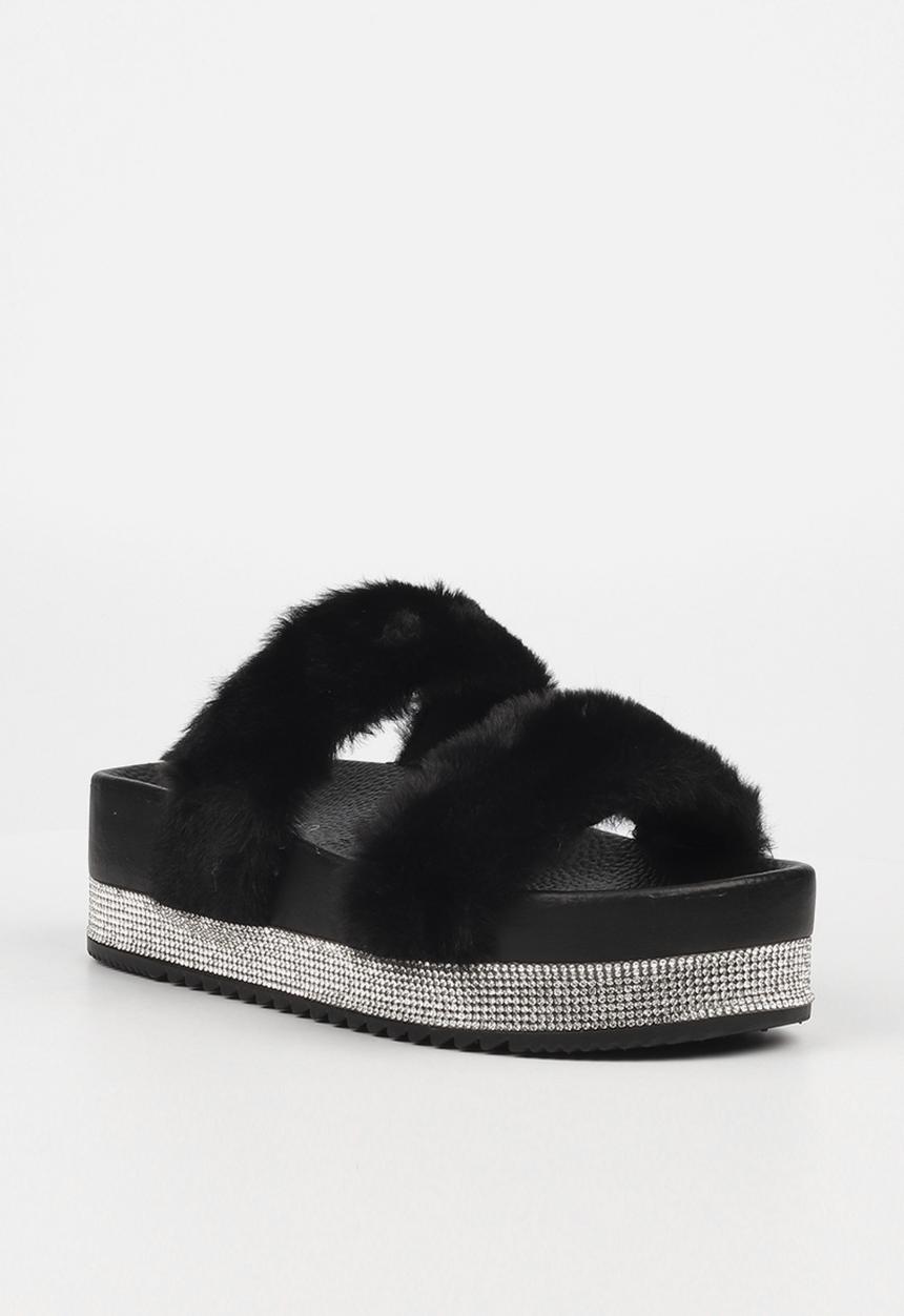 Miss Black - Fairy1 flatform slide - black