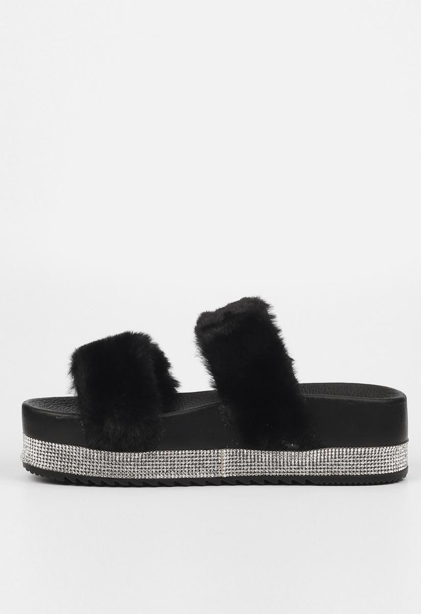Miss Black - Fairy1 flatform slide - black
