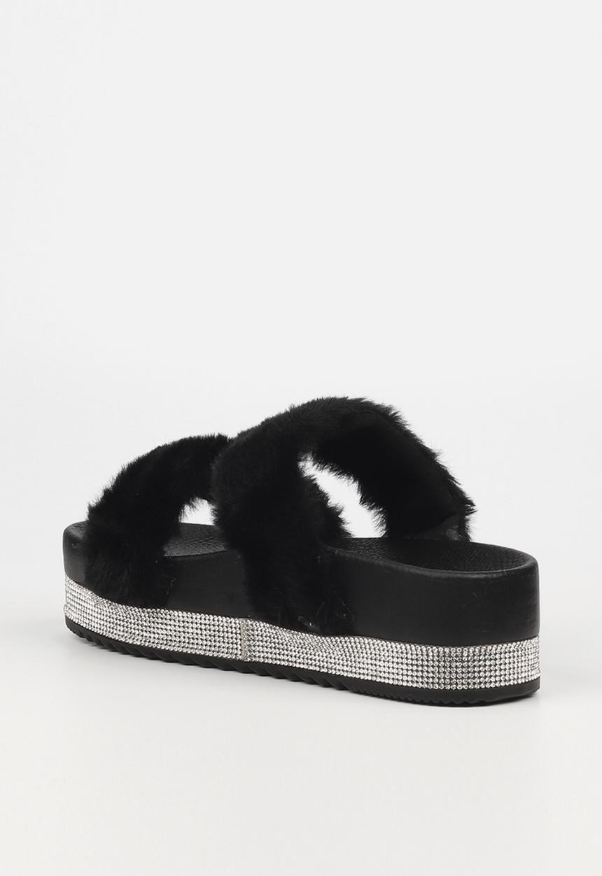 Miss Black - Fairy1 flatform slide - black