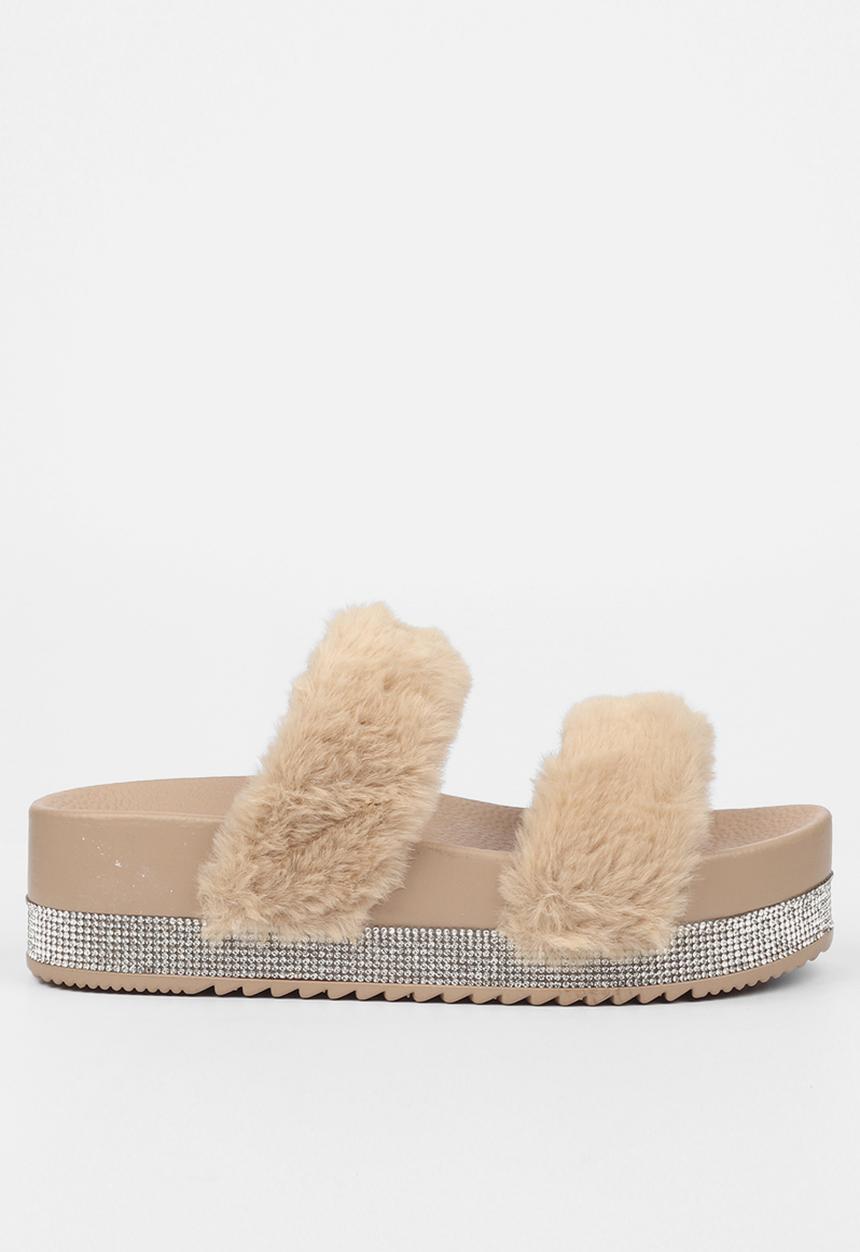 Miss Black - Fairy1 flatform slide - taupe