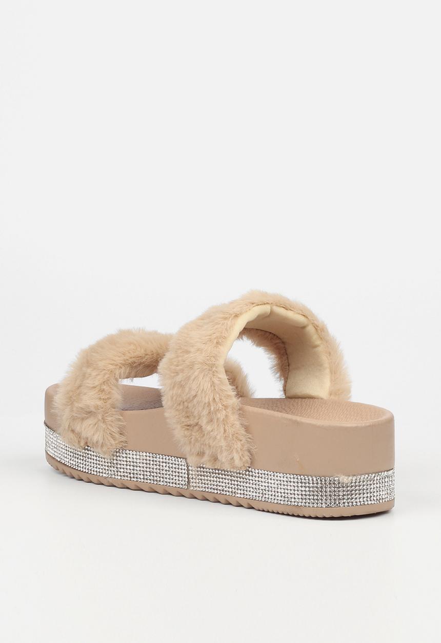 Miss Black - Fairy1 flatform slide - taupe