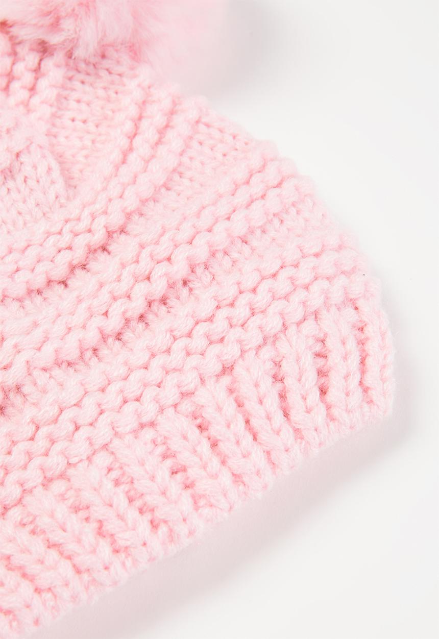 MINOTI - Girls 2-pack knitted hats - pink