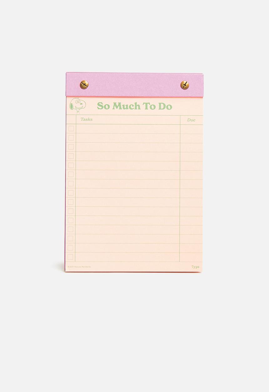 Typo - A5 desk planner-lcn pea pink so much to do