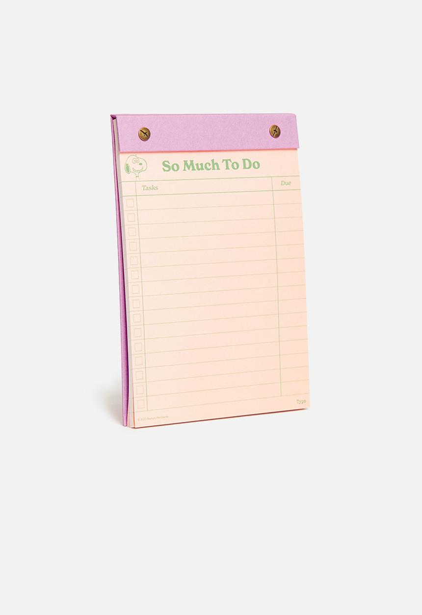 Typo - A5 desk planner-lcn pea pink so much to do