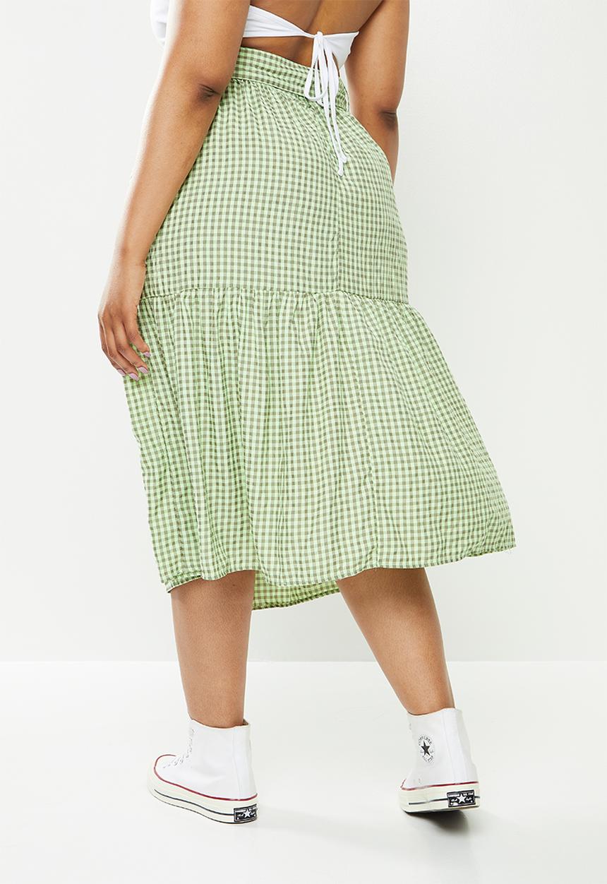 Missguided - Plus belted midi skirt - green