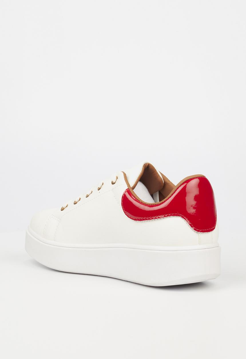 Miss Black - Ted2 flatform sneaker - white