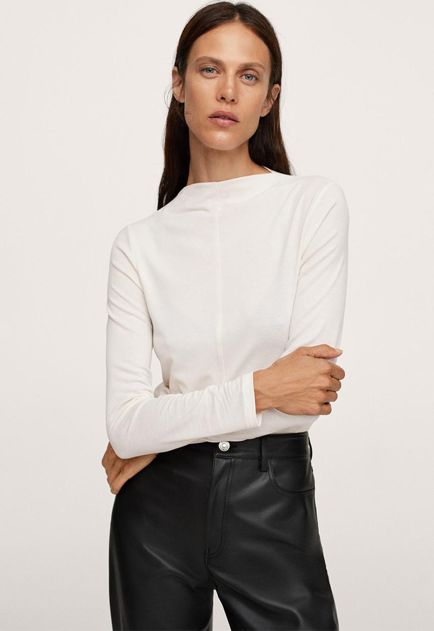 MANGO - T-shirt menina - natural