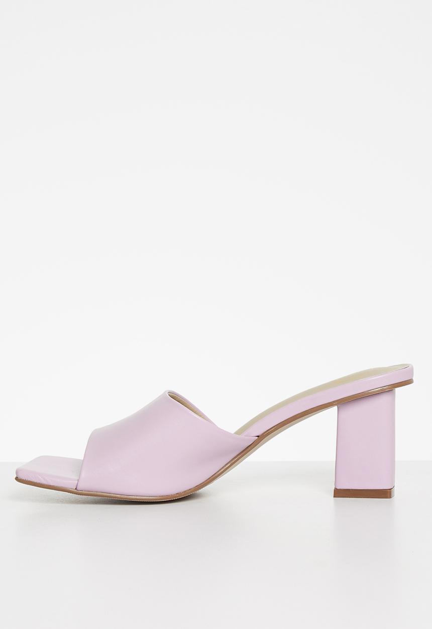 Missguided - Square toe block heel mule - lilac