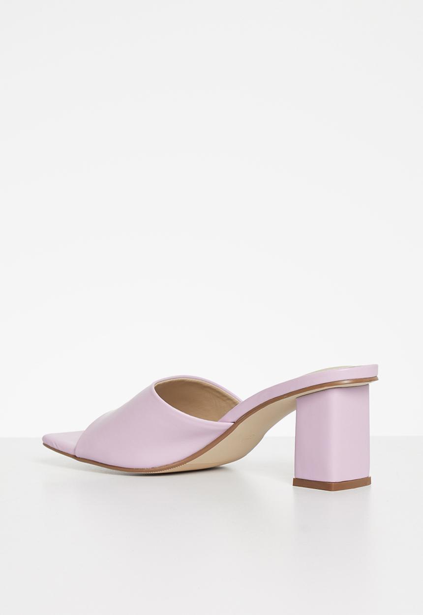 Missguided - Square toe block heel mule - lilac