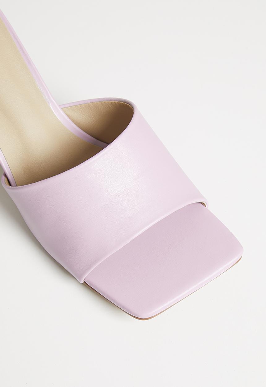 Missguided - Square toe block heel mule - lilac