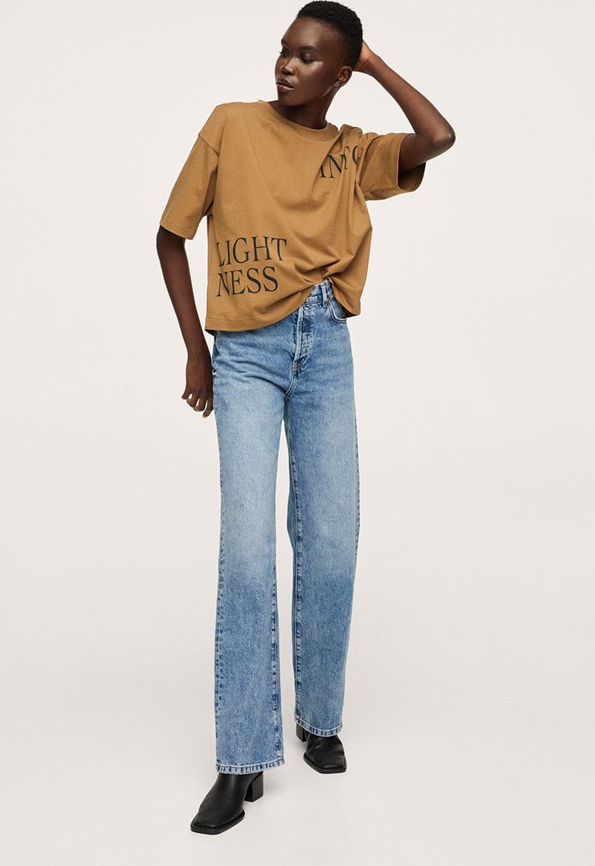 MANGO - T-shirt pstinto - brown