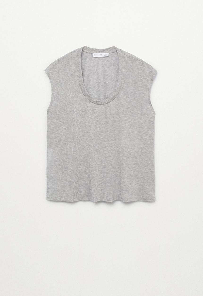 MANGO - T-shirt soroya - medium grey