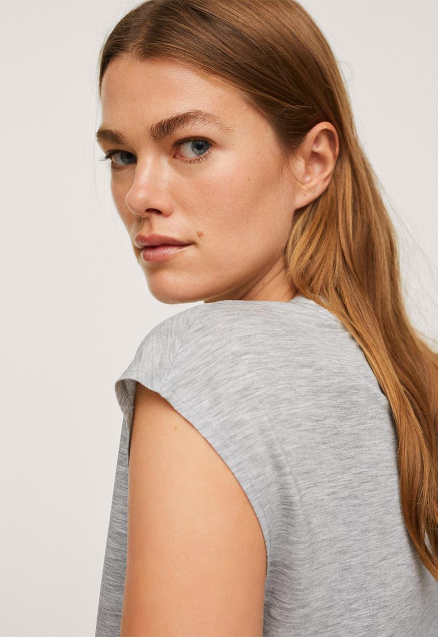 MANGO - T-shirt soroya - medium grey