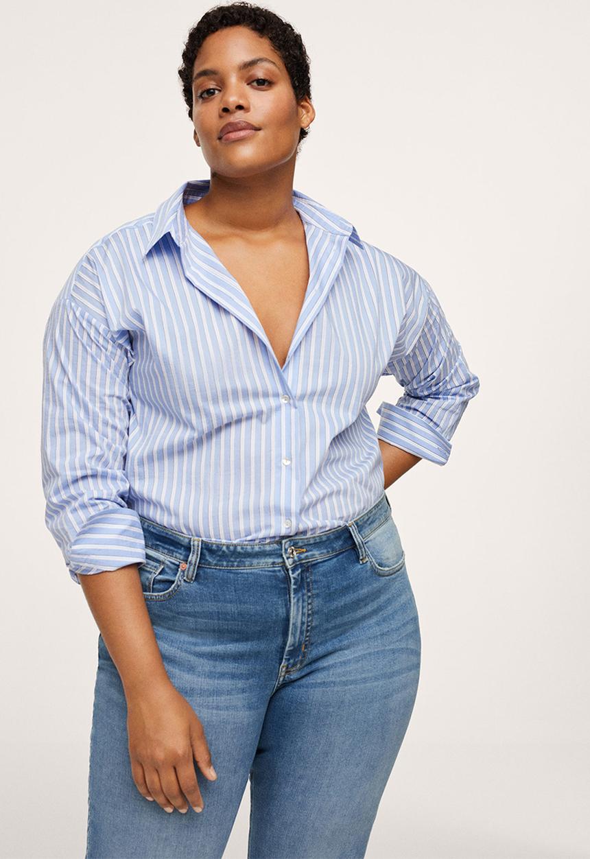 MANGO - Plus jeans isa - open blue