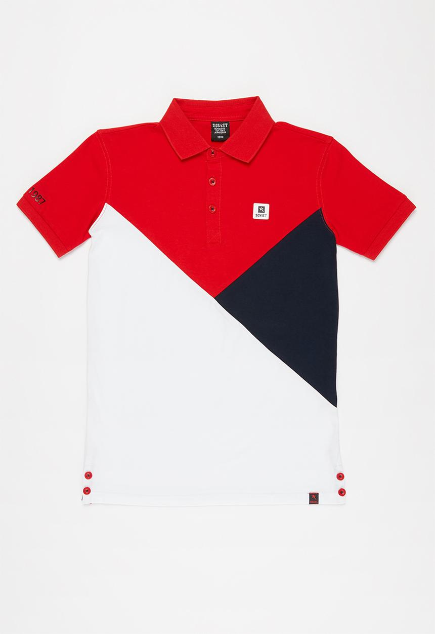 SOVIET - B sandrino short sleeve fashion golfer - multi 