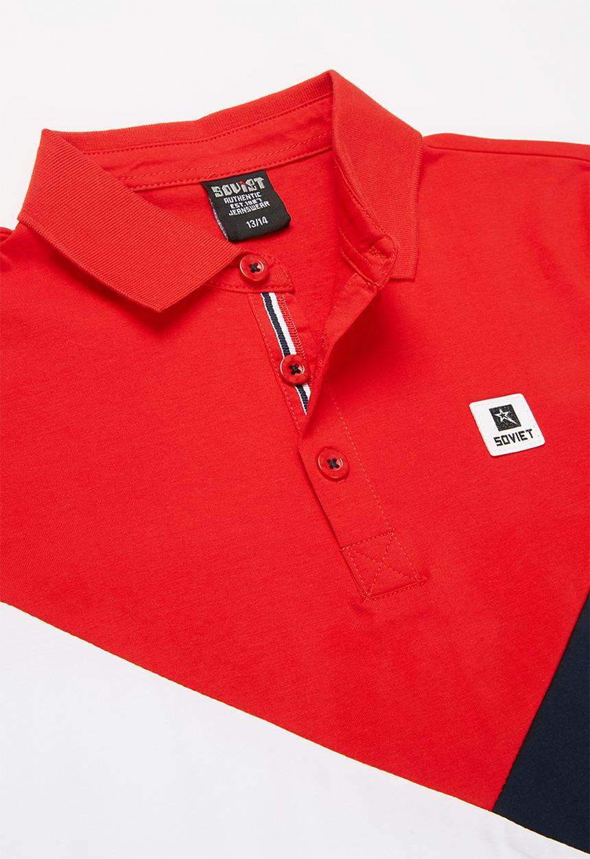 SOVIET - B sandrino short sleeve fashion golfer - multi 