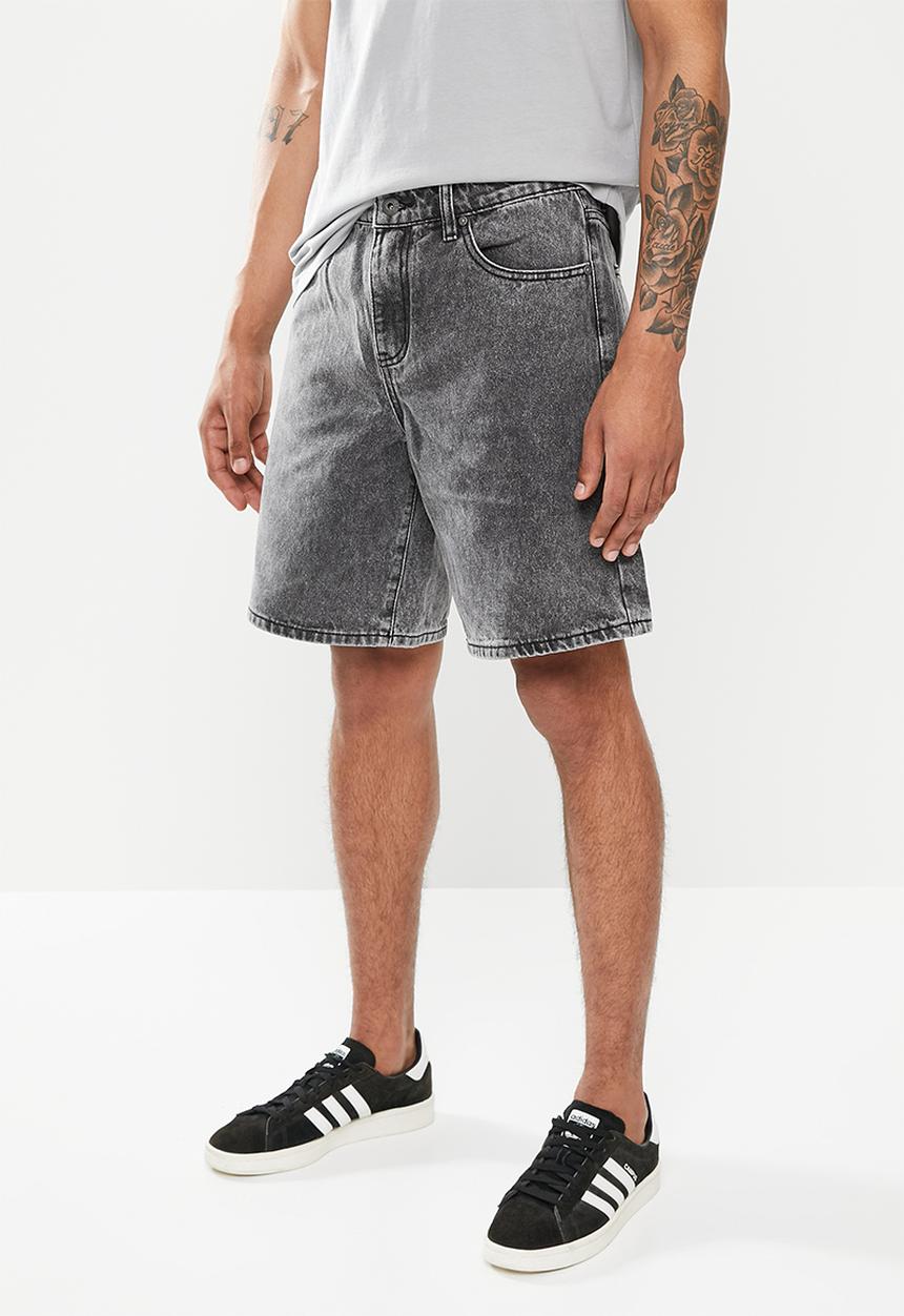 Jonathan D - Pauly 90s box fit denim shorts - charcoal