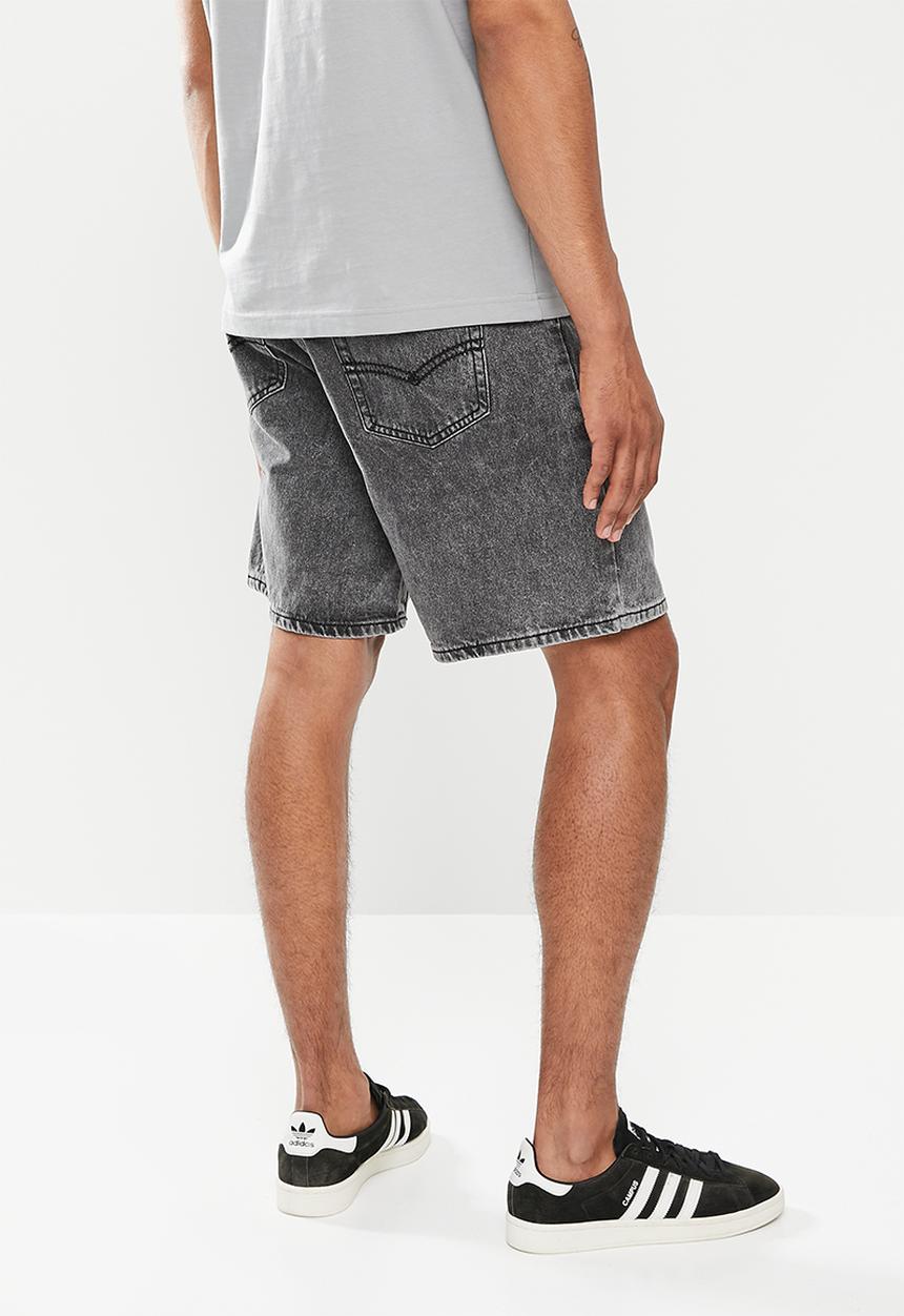 Jonathan D - Pauly 90s box fit denim shorts - charcoal