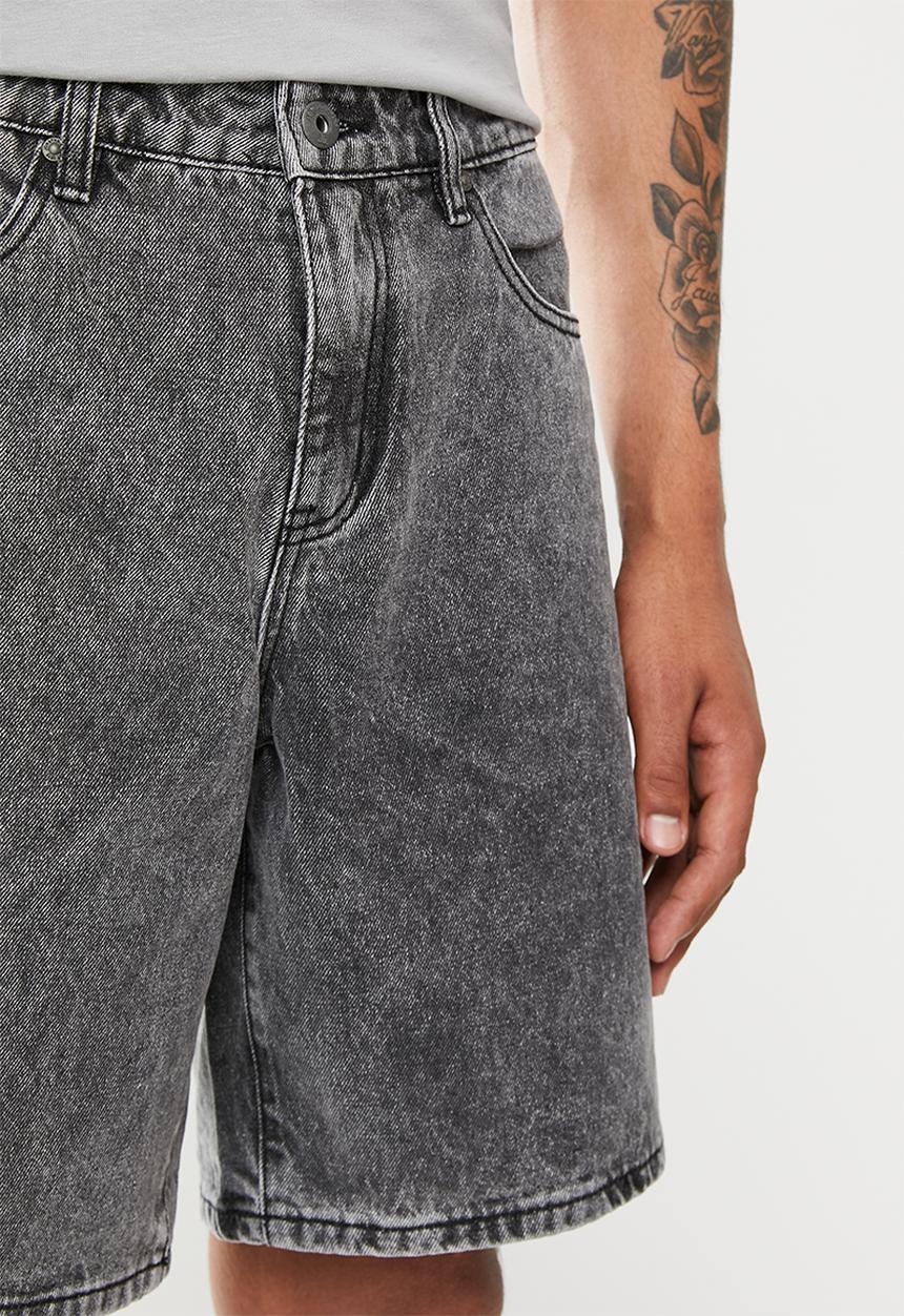 Jonathan D - Pauly 90s box fit denim shorts - charcoal