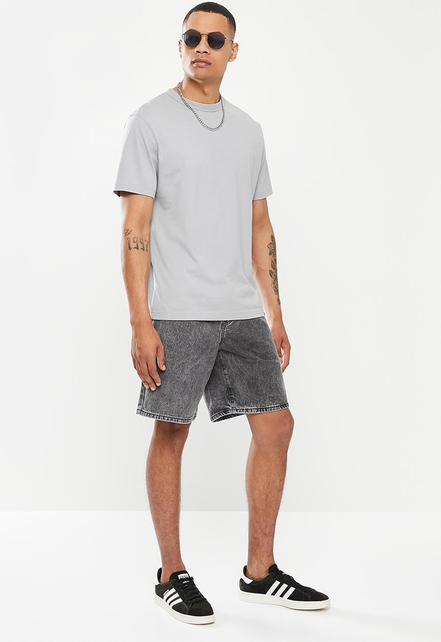 Jonathan D - Pauly 90s box fit denim shorts - charcoal