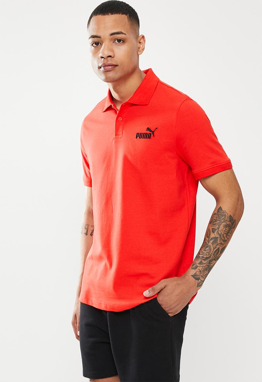 PUMA - Ess pique polo m - red