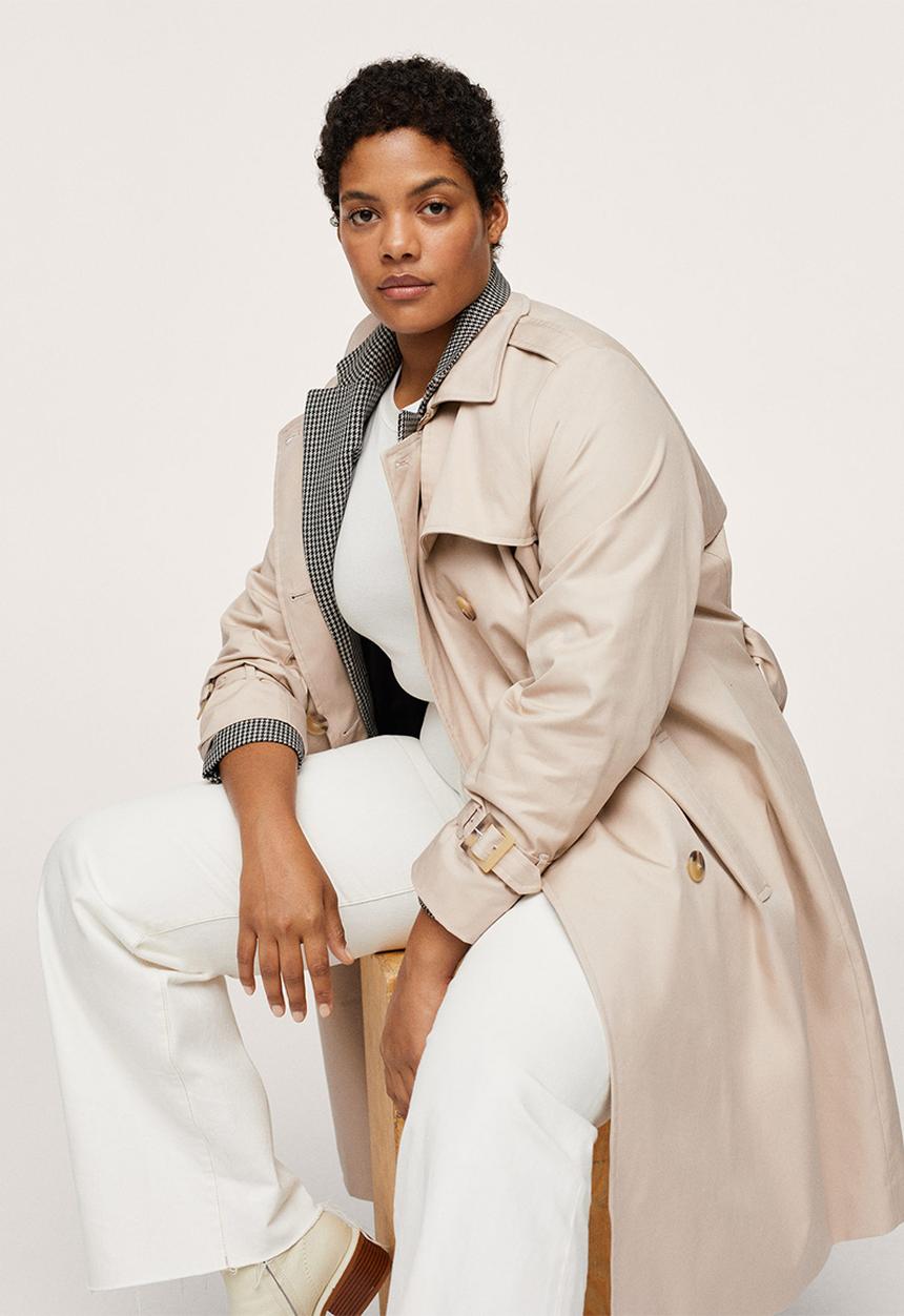 MANGO - Plus trench coat polana - light beige