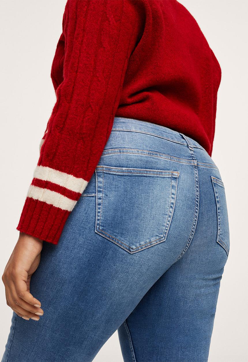 MANGO - Plus jeans pushup - open blue
