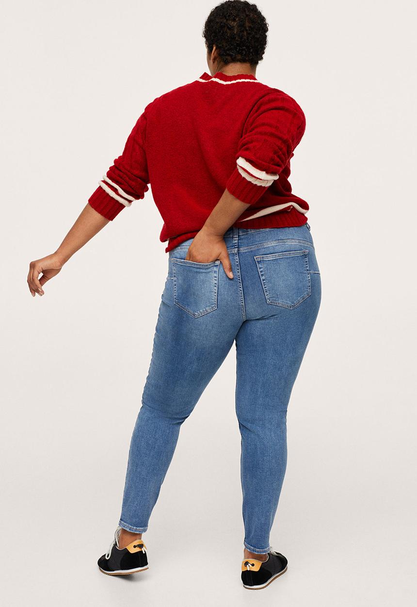 MANGO - Plus jeans pushup - open blue