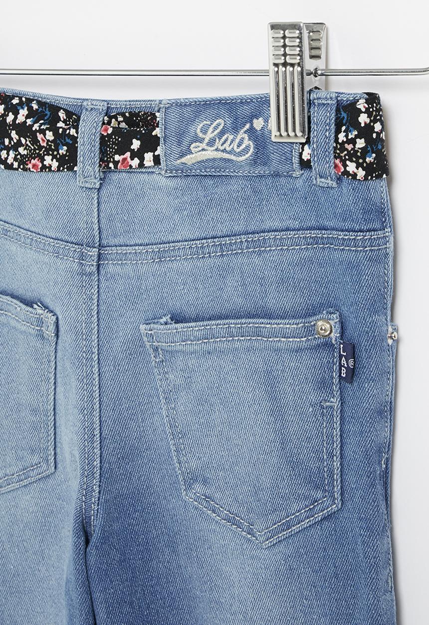 LAB - Girls denim jean & belt - blue 