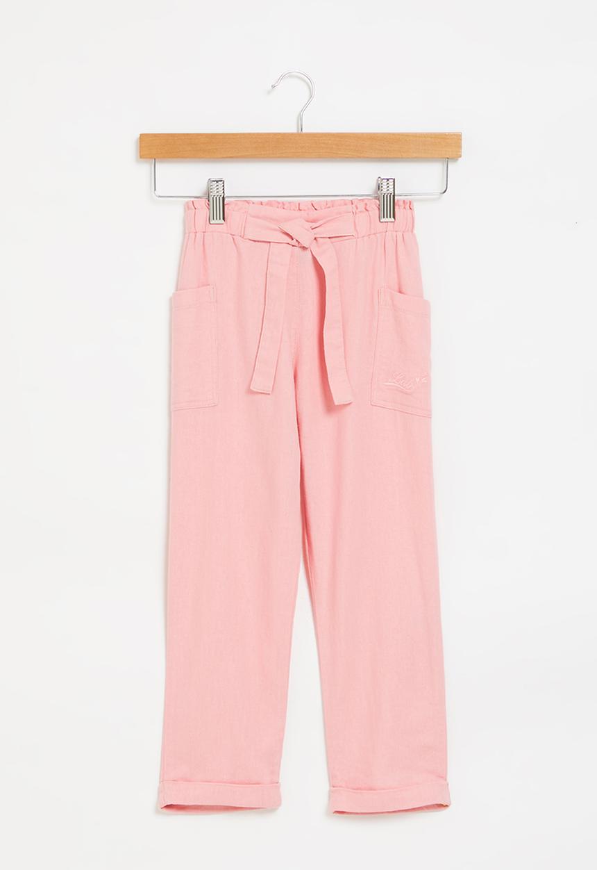 LAB - Girls linen pants - pink