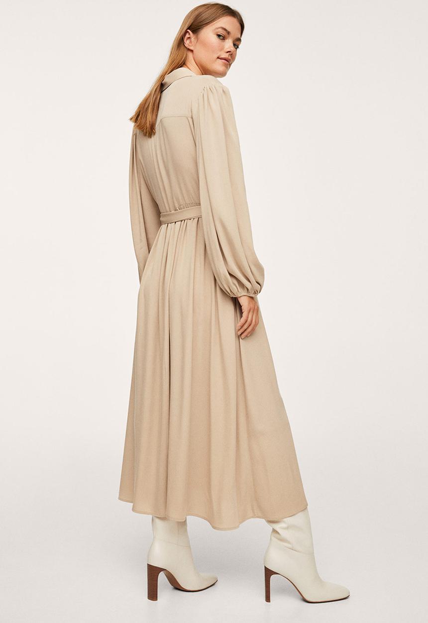 MANGO - Dress cellar - light pastel grey