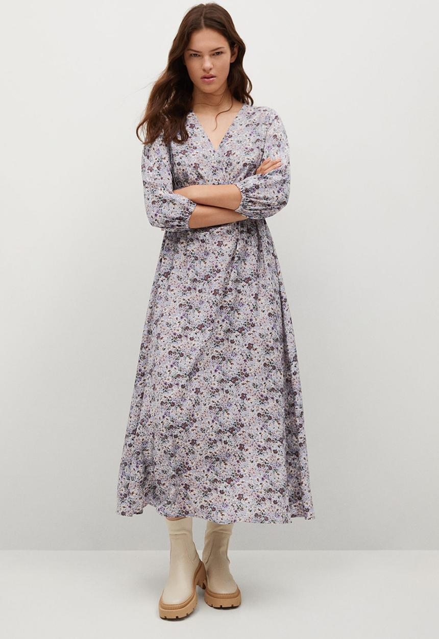 MANGO - Dress tangerin - light pastel purple