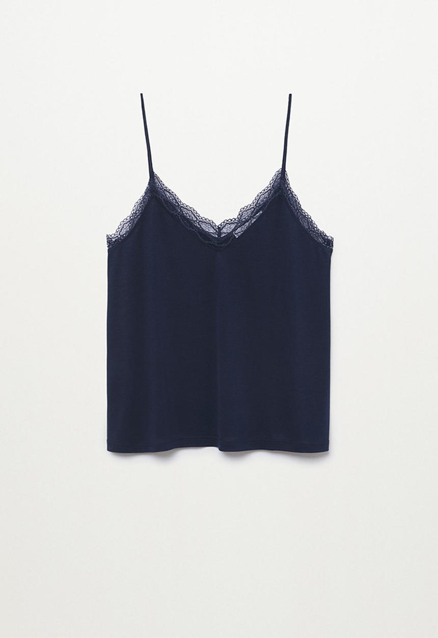 MANGO - Top lilen - navy