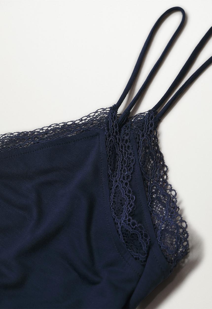 MANGO - Top lilen - navy