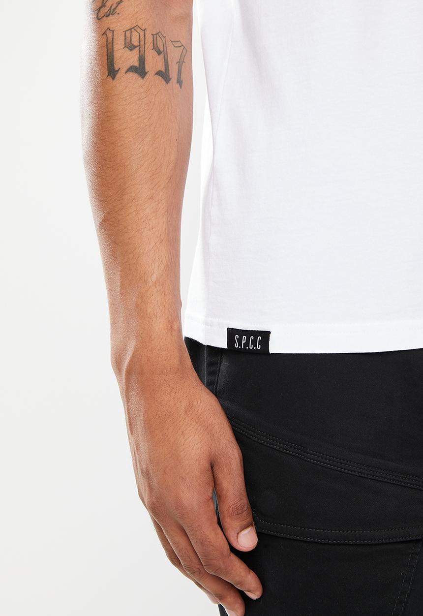 S.P.C.C - Trak regular fit straight hem tee - white
