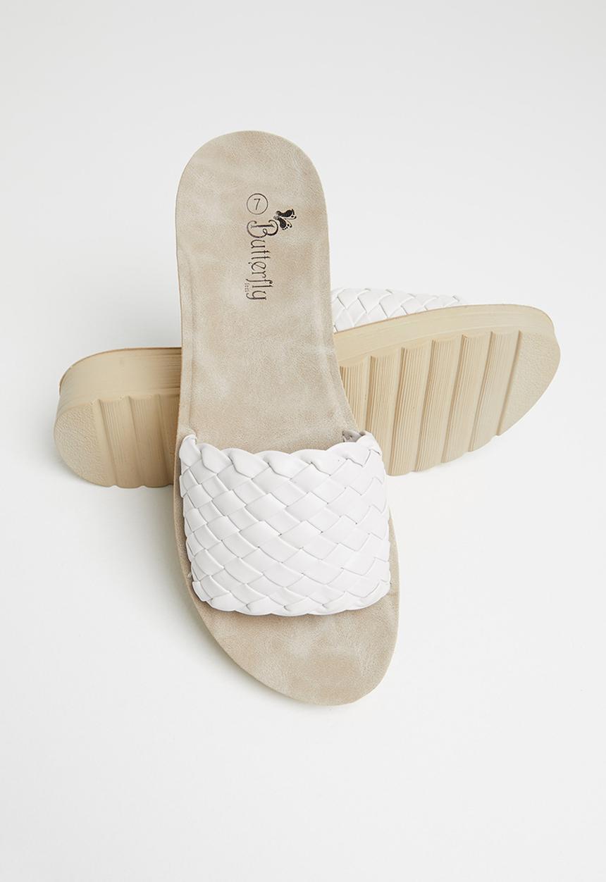 Butterfly Feet - Slitheran 2 flatform sandal - white