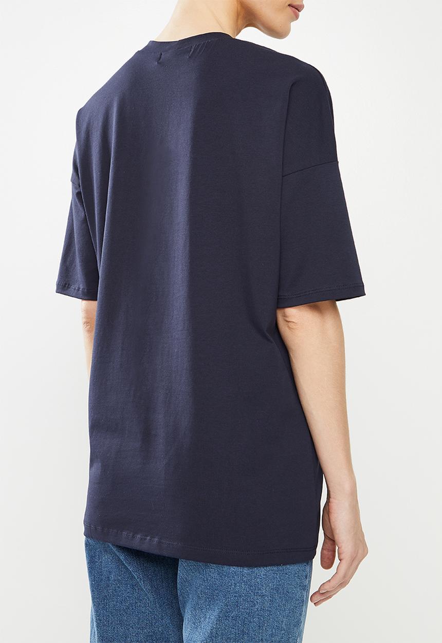 Superbalist - Cotton boxy tee - indigo 