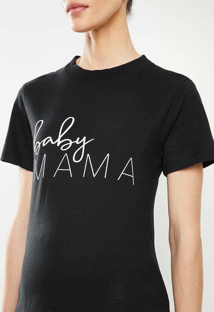 Superbalist - Maternity Slogan tee - black