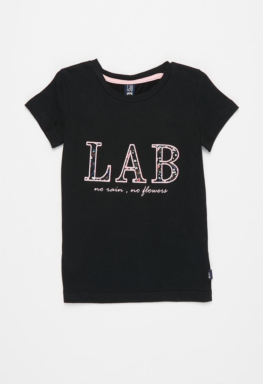 LAB - Girls lab short sleeve tee - black