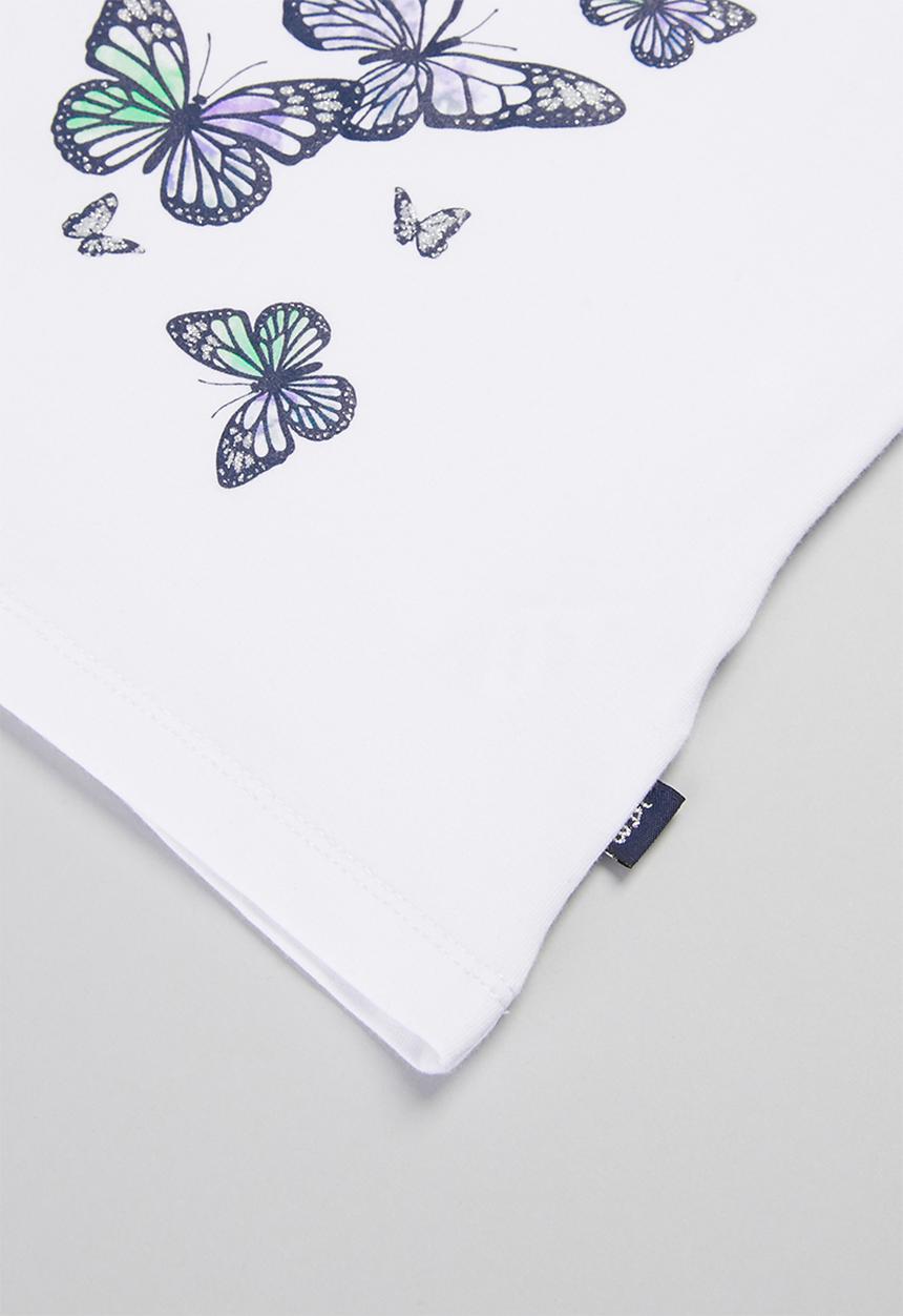LAB - Girls lab butterfly tee - white