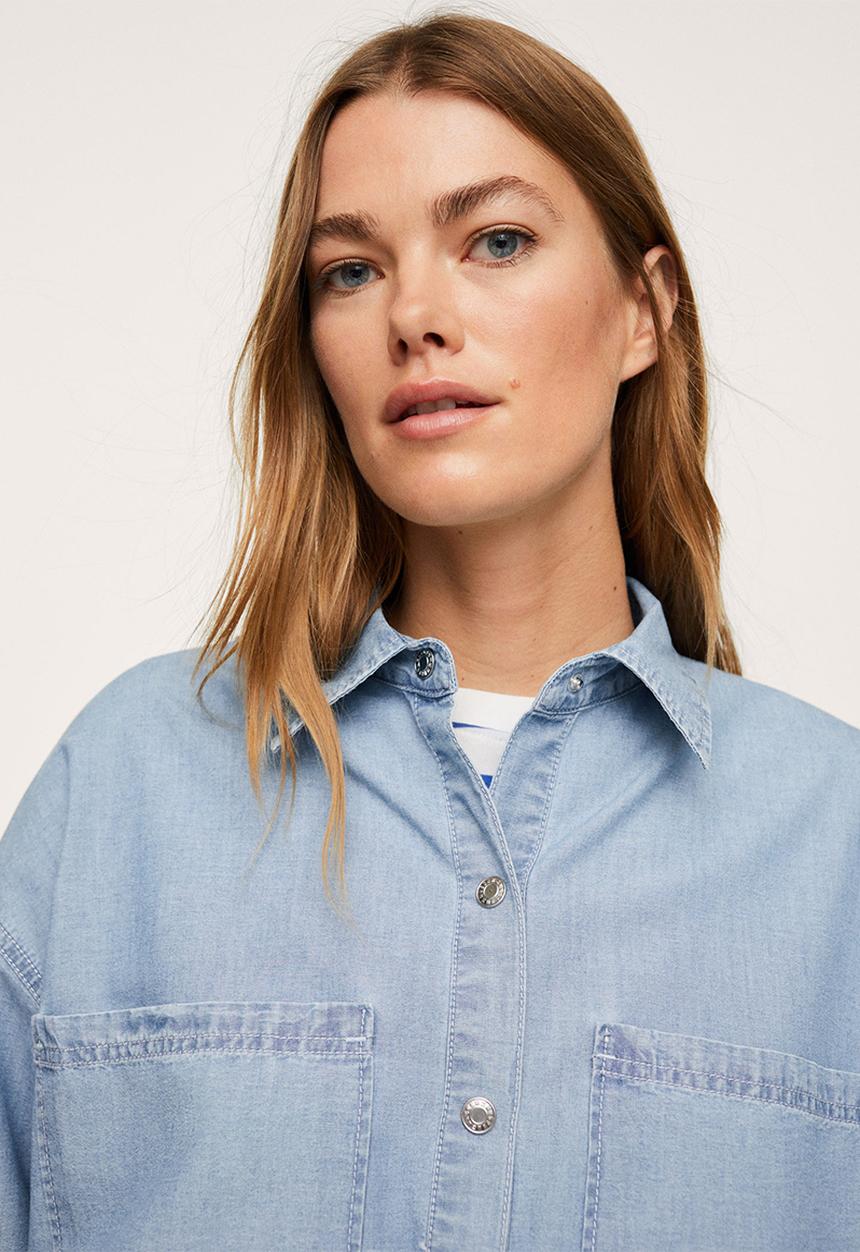 MANGO - Overshirt khris - blue
