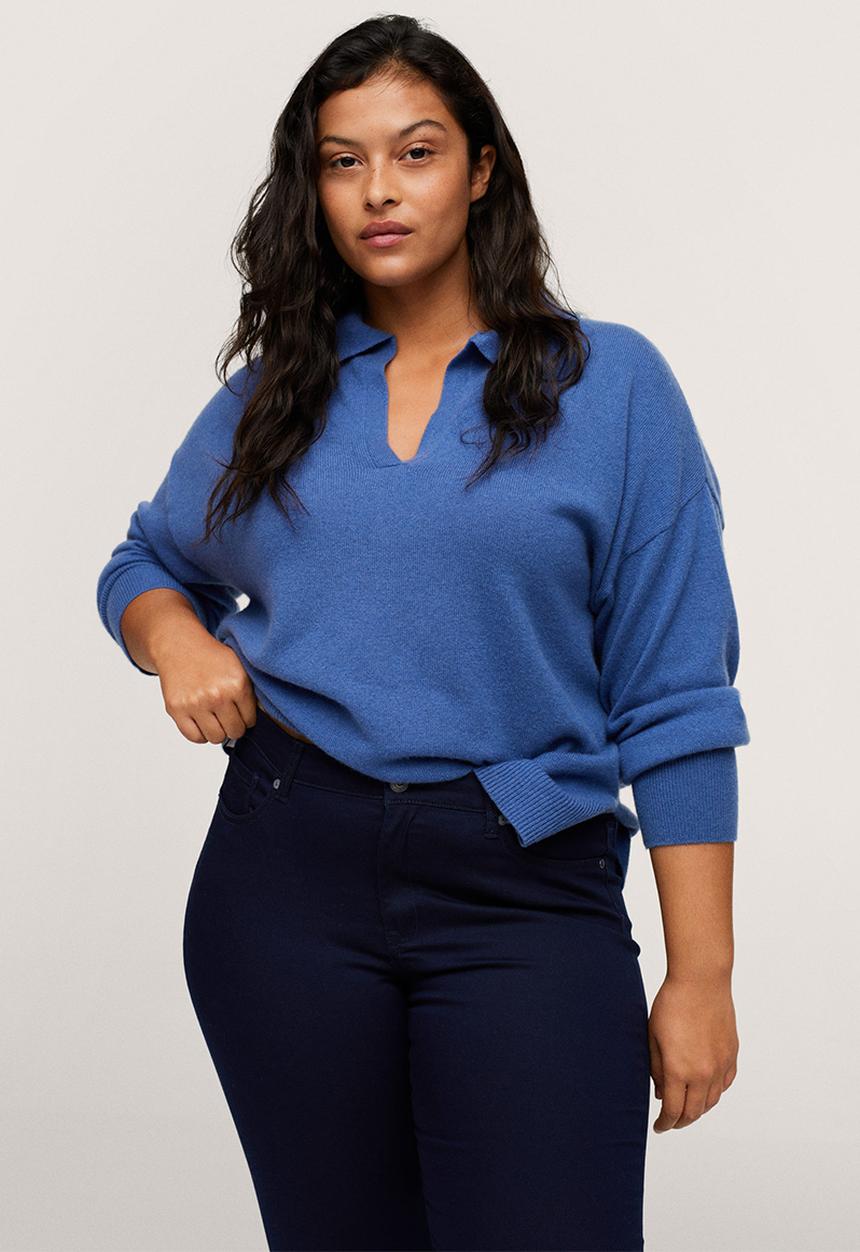 MANGO - Plus trousers julie - navy