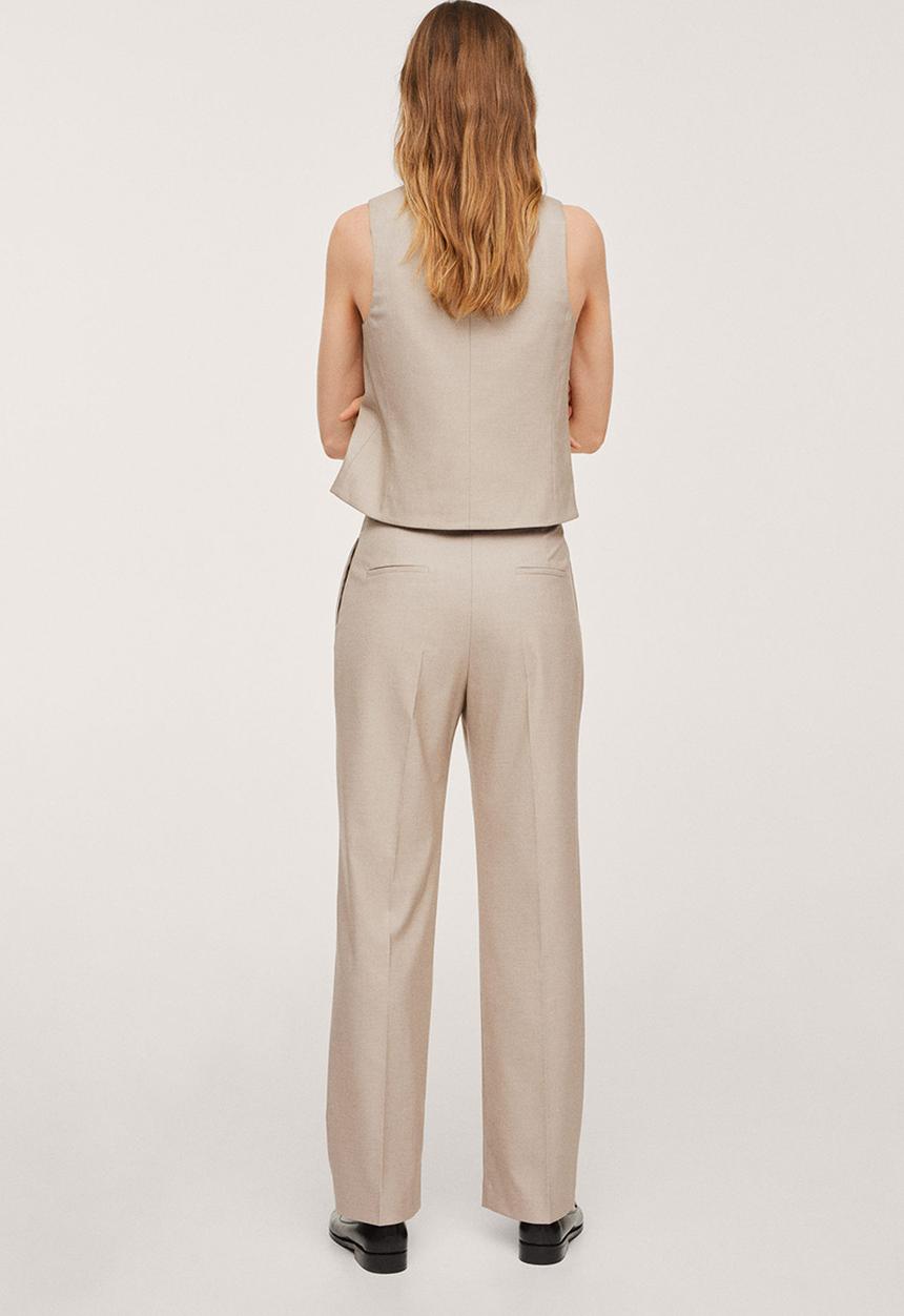 MANGO - Trousers mindy - light beige