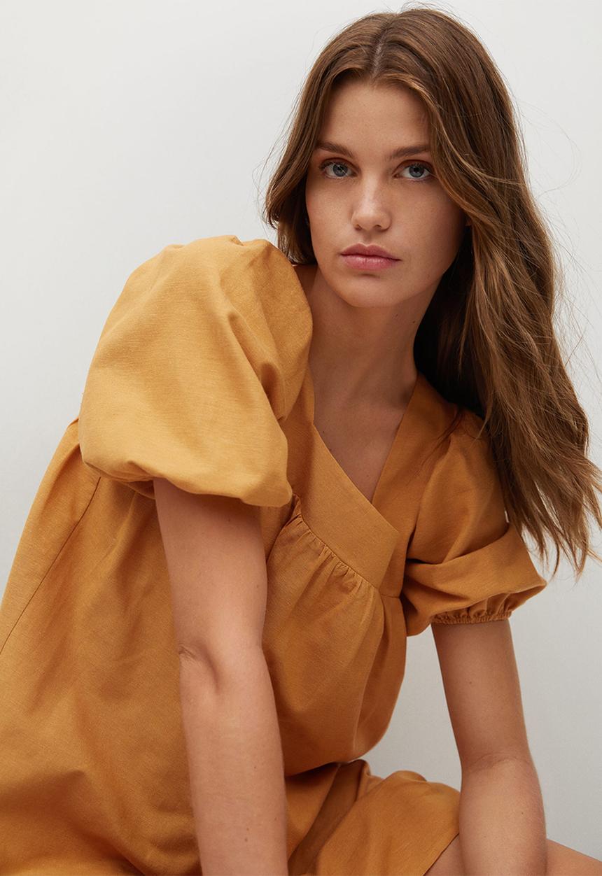 MANGO - Dress nature-h - medium brown