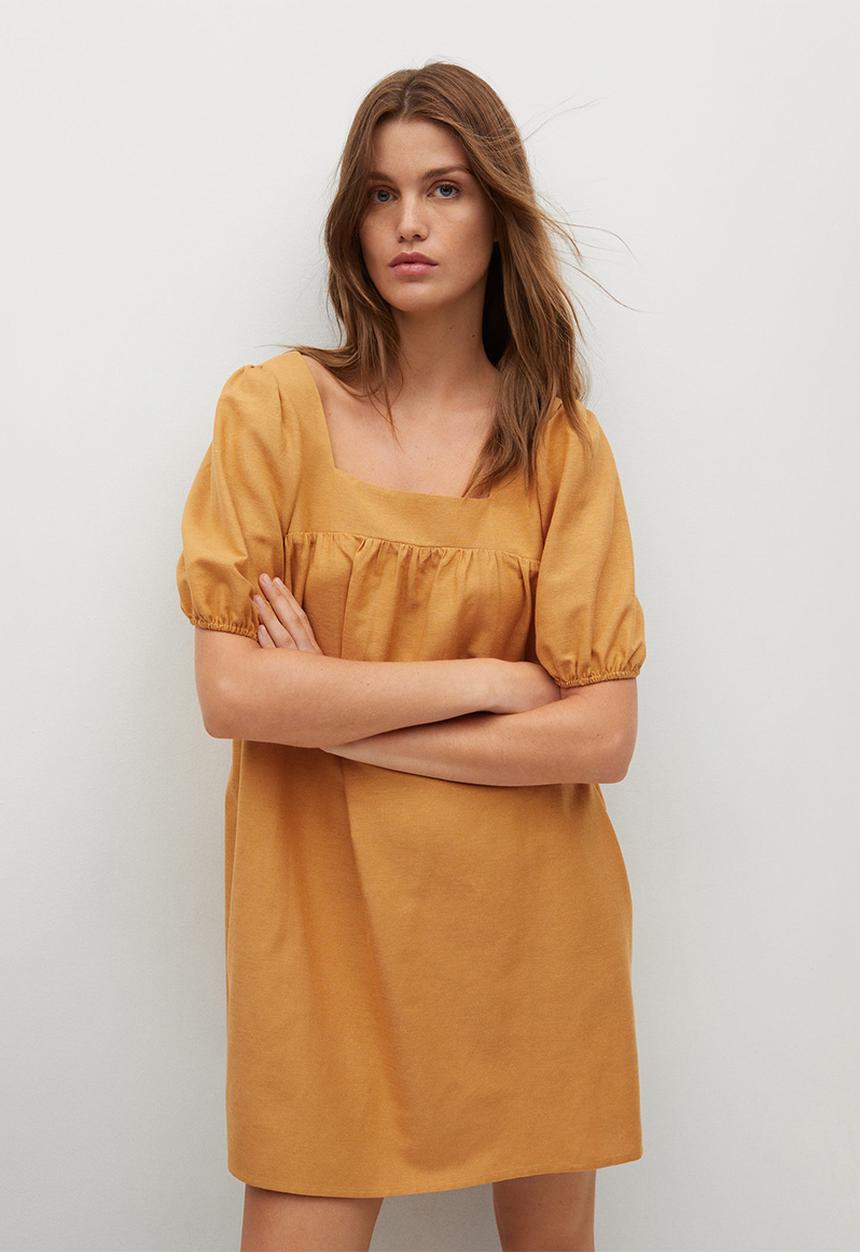 MANGO - Dress nature-h - medium brown