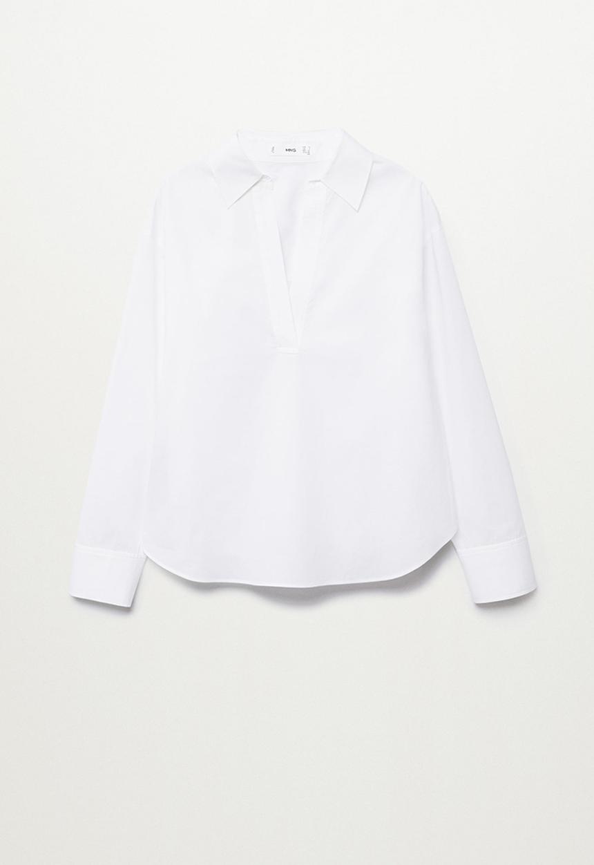 MANGO - Blouse ching - white