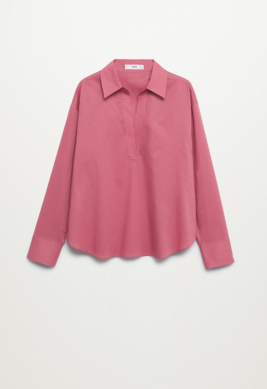 MANGO - Blouse ching - medium red